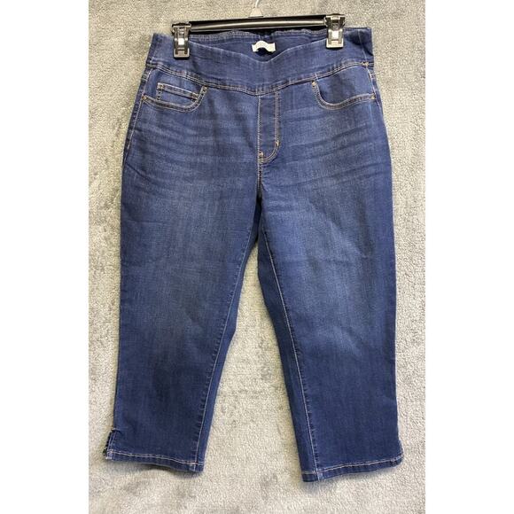 Croft & Barrow Women’s Navy Pull On Capris Size 8 NWT - Picture 1 of 12